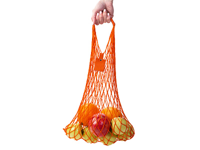 Авоська Dream из натурального хлопка с кожаными ручками, 15 л