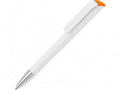Ручка пластиковая шариковая Effect SI (Белый/оранжевый)