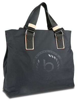 Сумка-тоут женская BUGATTI Lido, чёрная, полиэстер, 40х17,5х34,5 см, 22 л