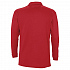 Рубашка поло мужская с длинным рукавом Winter II 210 красная - Фото 2