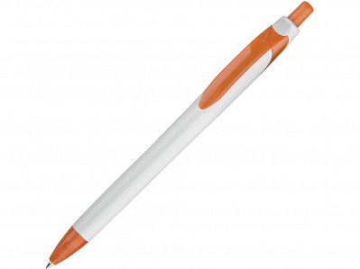 Ручка пластиковая шариковая Каприз (Белый/оранжевый)