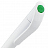 Ручка шариковая Grip, белая с зеленым - Фото 4