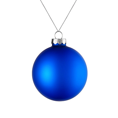 Елочный шар Finery Matt, 8 см, матовый синий (Синий)
