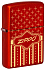 Зажигалка ZIPPO с покрытием Metallic Red, латунь/сталь, красная, 38x13x57 мм - Фото 1