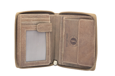 Бумажник KLONDIKE «Dylan», натуральная кожа в коричневом цвете, 10,5 х 13,5 см