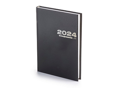 Ежедневник А5 датированный Бумвинил на 2025 год (Черный)