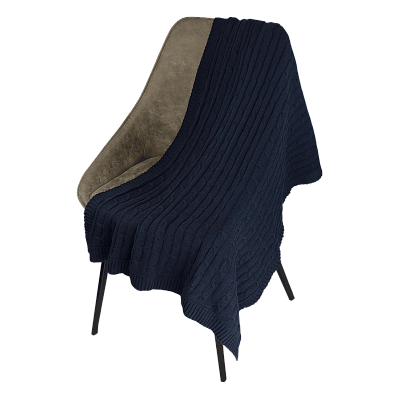 Плед Fado вязаный  (без подарочной коробки) (Синий) Плед Fado вязаный  (без подарочной коробки) (Синий)