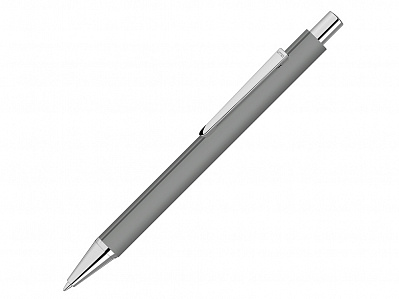 Ручка шариковая металлическая Pyra soft-touch с зеркальной гравировкой (Серый)