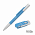 Набор ручка "Clas" + флеш-карта "Vostok" 16 Гб в футляре, покрытие soft touch, голубой - Фото 2