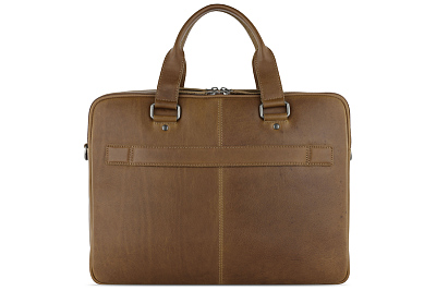 Портфель KLONDIKE GOLD «Brian», натуральная кожа в коньячном цвете, 38,5 х 29 х 9 см