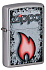 Зажигалка ZIPPO Flame Design с покрытием Street Chrome, латунь/сталь, серебристая, 38x13x57 мм - Фото 1