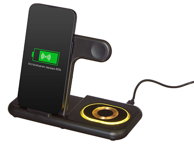 Беспроводная зарядная станция 3-в-1 MajestIQ, 15 Вт
