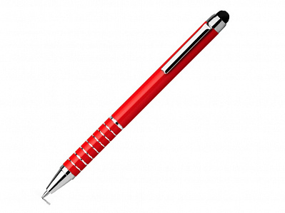 Ручка-стилус металлическая шариковая (Красный)