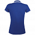 Рубашка поло женская Pasadena Women 200 с контрастной отделкой, ярко-синяя с белым - Фото 2