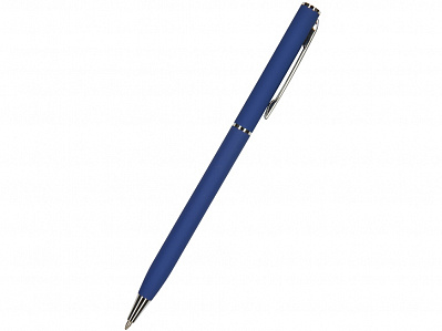 Ручка металлическая шариковая Palermo, софт-тач (Синий/серебристый)