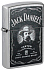 Зажигалка ZIPPO Jack Daniels® с покрытием Street Chrome, латунь/сталь, серебристая, 38x13x57 мм - Фото 1