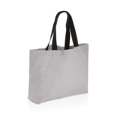 Большая сумка-шоппер Impact из переработанного неокрашенного канваса AWARE™, 240 г/м² (Серый;)