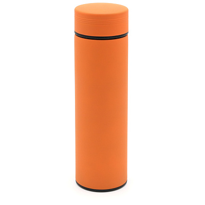 Термос Bronx софт-тач, оранжевого цвета (Оранжевый)