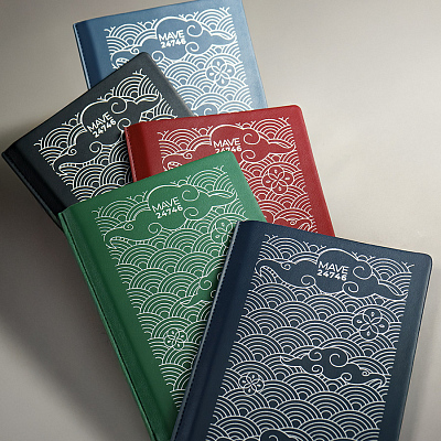 Ежедневник недатированный MAVE, черный, формат А5, блок в линейку