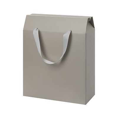 Подарочная коробка-пакет универсальная большая, серая