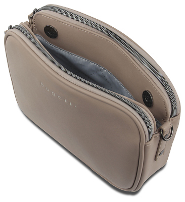 Сумка кросс-боди женская BUGATTI Almata, песочная, полиуретан, 21,5х6х15 см