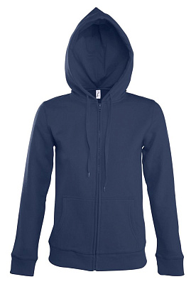 Толстовка женская на молнии с капюшоном Seven Women, темно-синяя (Тёмно-синий)