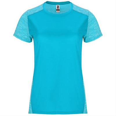 Спортивная футболка ZOLDER WOMAN женская, БИРЮЗОВЫЙ/ПЁСТРЫЙ БИРЮЗОВЫЙ M (Бирюзовый/Пёстрый бирюзовый)