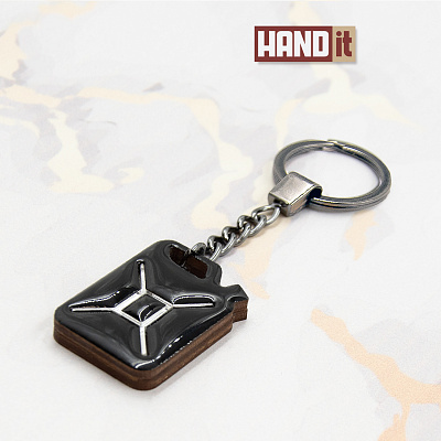 Брелок-обвес Канистра (черный с серебром) (Черный с серебром)