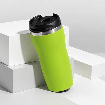 Термокружка Double wall mug С1 soft-touch, 350 мл (Зеленое яблоко)