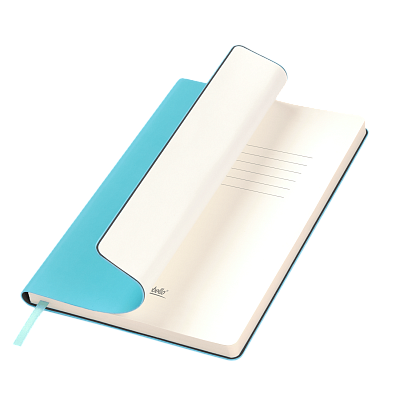 Ежедневник Spark недатированный, лазурный (без упаковки, без стикера, с серой подложкой) (Голубой, бежевый)
