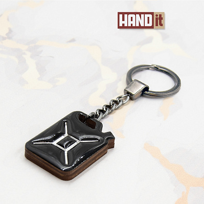 Брелок Канистра (черный с серебром) (Черный с серебром)