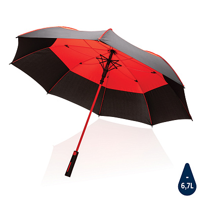 Зонт-антишторм Impact из RPET AWARE™ 190T, d120 см (Красный;)