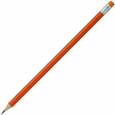 Карандаш простой Hand Friend с ластиком  (Оранжевый)