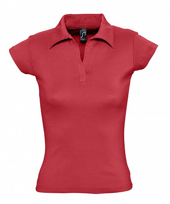 Рубашка поло женская без пуговиц Pretty 220, красная (Красный)