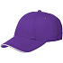 Бейсболка Canopy, фиолетовая с белым кантом - Фото 1