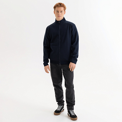 Толстовка на молнии ASTIN темно-синяя, размер L