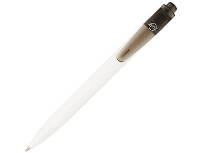 Ручка пластиковая шариковая Thalaasa (Черный прозрачный, белый)