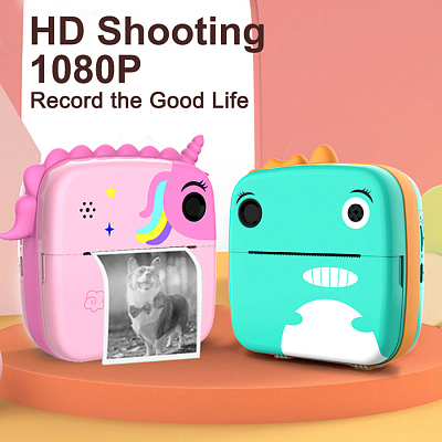 Детская камера c печатью фотографий Kid Joy Print Cam P23, розовый