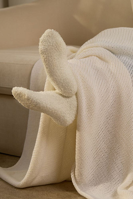 Плед Knitly, белый