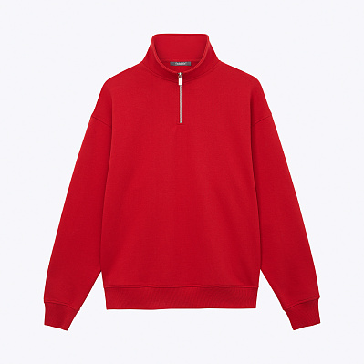 Толстовка на молнии унисекс FLOW, красная, размер 3XL/4XL (Красный)
