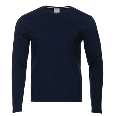 Футболка унисекс с длинным рукавом STAN хлопок/эластан 180, 35 (Тёмно-синий)