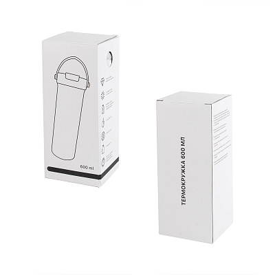 Термокружка "Pinta" 600 мл, покрытие пудра, синий