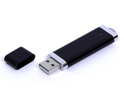 USB 3.0- флешка промо на 128 Гб прямоугольной классической формы (Чёрный)