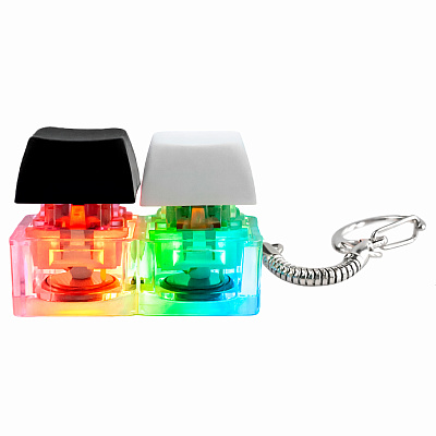 Брелок KeyDuo с LED подсветкой (фонарик), чёрно-белый (Черно-белый)