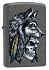 Зажигалка ZIPPO Wolf Skull с покрытием Iron Stone™, латунь/сталь, серая, матовая, 38x13x57 мм - Фото 1