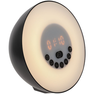 Лампа-колонка со световым будильником dreamTime, ver.2, черная (Черный)