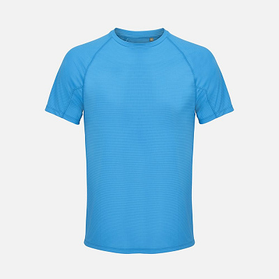 Футболка спортивная унисекс Vortex, ярко-бирюзовая (Бирюзовый)