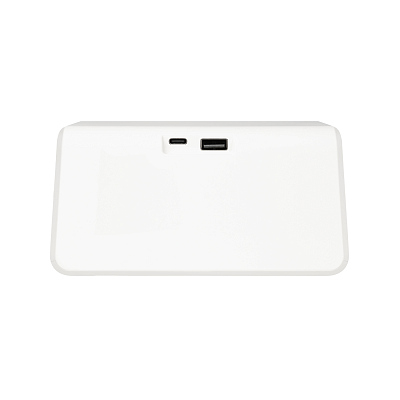 Зарядная станция с часами 15W Флейм (Flame), белая