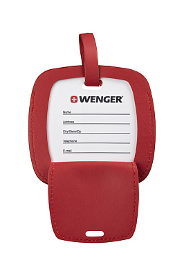 Бирка для багажа WENGER, красная, полиуретан, 4,1 x 4,1 x 0,4 см (Красный)