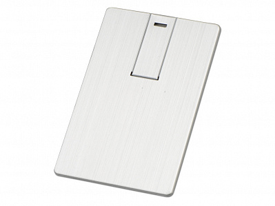 USB-флешка на 64 Гб Card Metal в виде металлической карты (Серебристый)